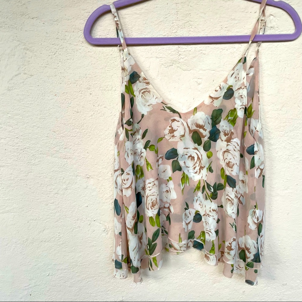 Tobi Floral Blouse Women’s Small Adjustable Straps